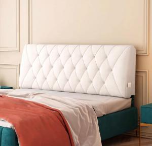 MGEMJMJ Подушка для изголовья из флиса прямоугольная накладка поддержка валик спинка для кровати или дивана белый White