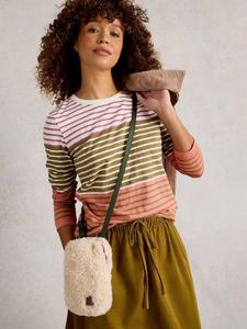 Футболка Clara с круглым вырезом и длинными рукавами из хлопкового материала White Stuff