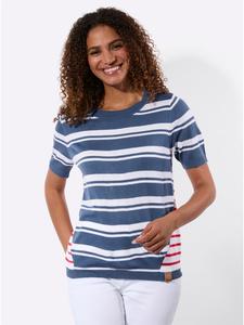 Свитер с короткими рукавами из джинсовой ткани в сине-белую полоску WITT WEIDEN