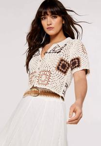 Вязаный свитер TONAL GRANNY SQUARE Apricot, цвет stone