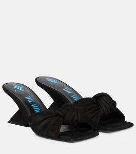 Сандалии Duse из замши The Attico, черный