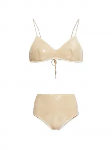 Бикини с пайетками Oséree, бежевый