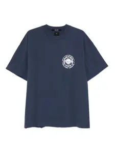 Футболка свободного кроя с графическим принтом Stacks Ksubi, синий