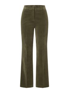 Брюки из эластичного бархата, заутюженная стрелка в виде оливкового листа More & More