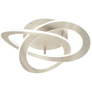 Потолочный светильник ROLIMARE с LED-модулем, 1 шт., нейтральный белый, потолочный светильник из алюминия в никелевом цвете - 35 Вт - нейтральный белый Eglo, Nickelfarben