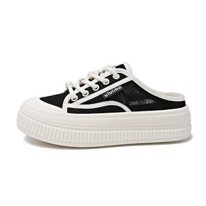 EGCHI Закрытые тапочки женские черные, цвет Black