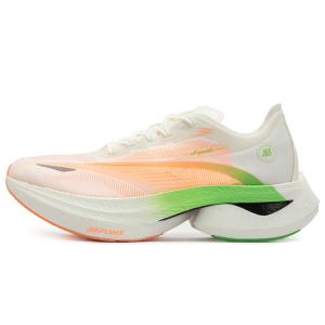 361° Кроссовки Feiyang 15 для бега, унисекс, низкие, цвет «перьевой белый»/«флуоресцентный персиково-красный»