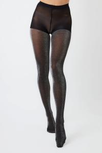 Прозрачные колготки с эффектом металлик My Accessories London, черный