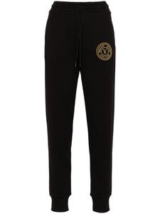 Versace Jeans Couture спортивные брюки с вышитым логотипом, черный