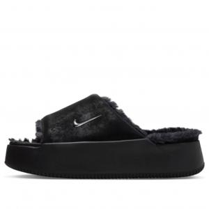 Шлепанцы (WMNS) Nike Calm Elevation Fur Slides 'Black'