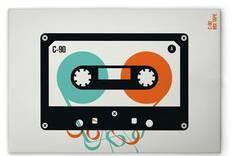 Картина на холсте A.S. Création Mixtape цвет cremeschwarzorangeblau