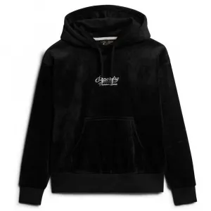 Худи Superdry Country Club Velour Loose, черный