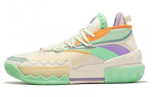 Баскетбольные кроссовки Burning Combat 2.0 мужские с низким верхом зеленые/фиолетовые 361°