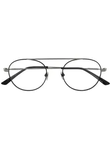 Очки в круглой оправе с логотипом Calvin Klein, черный