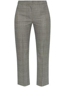 Alexander McQueen клетчатые укороченные шерстяные брюки, черный