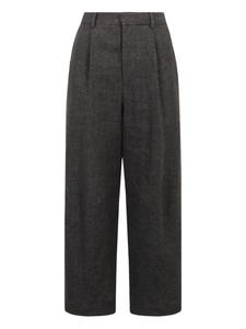 R13 брюки из смеси шерсти и льна, серый