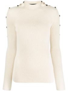 Джемпер в рубчик с пуговицами Proenza Schouler, бежевый