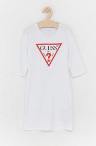Guess Детское хлопковое платье, белый
