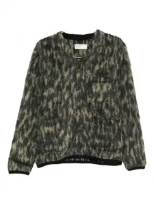 Кардиган с анималистичным принтом Universal Works, зеленый