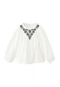 Детская блузка для малышей Mango Kids, White