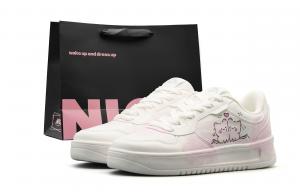 ANTA Легкие кроссовки для скейтбординга Unisex из синтетической кожи и текстиля с амортизирующей подкладкой, противоскользящей подошвой и низким верхом, розовые, в шоппере