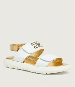 Кожаные сандалии Elisabetta Franchi, белый