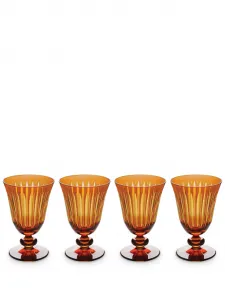 Набор Prism из четырех бокалов для вина L'Objet, оранжевый