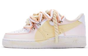 Кроссовки для скейтбординга Air Force 1 мужские с низким верхом, белые/конфетные Nike