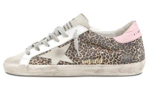 Кроссовки для скейтбординга Super-Star женские с низким верхом, леопардовый цвет Golden Goose