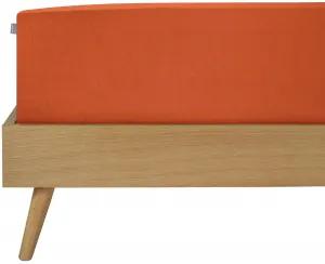 Простыня Schiesser "Джесси из 100% хлопка", для матрасов высотой до 22 см, СДЕЛАНО В ЗЕЛЕНОМ цвете от OEKO-TEX 180х200 см, 1 шт., цвет Terrakotta