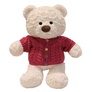 Плюшевая игрушка Dopamine Dressing разноцветный свитер медвежата высота 38см MLING, белый/красный