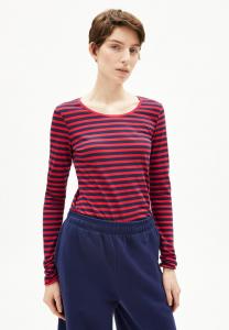 Топ ARMEDANGELS EINIAARA STRIPES, Tinted Navy-Candy Apple/Dark Blue