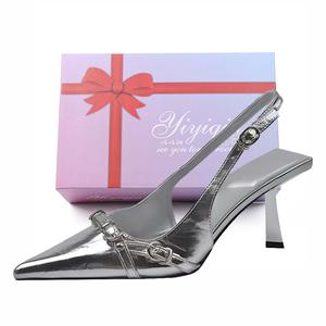 Take the Qin Серебряные туфли на шпильке для женщин, цвет Silver