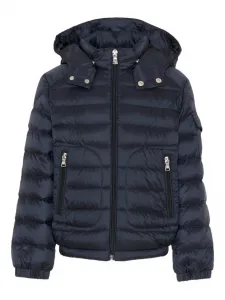Стеганая куртка с капюшоном Moncler Enfant, синий