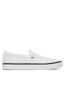 Тканевые кроссовки Th Hi Vulc Core Low Ii Slipon FM0FM05514 Tommy Hilfiger, белый