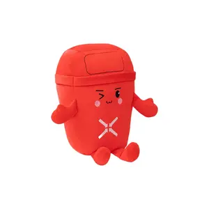 Милый плюшевый кукольный мусорный бак 4 цвета классификация высота 30см Pissie