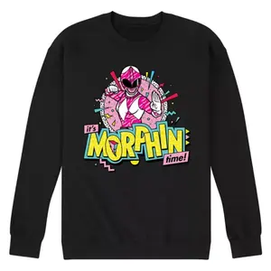 Мужская розовая флисовая толстовка Power Rangers Morphin Time Licensed Character, черный