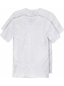 Мужская футболка с круглым вырезом белого цвета OLYMP