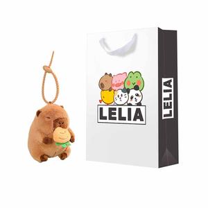 Очаровательный капибара с фруктами подвеска для рюкзака плюшевая кукла 12 см Le Jil