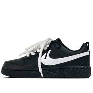 Nike Court Borough Snow Shadow Slip Resistant Low top Kids' Skateboarding Shoes Black Teenagers