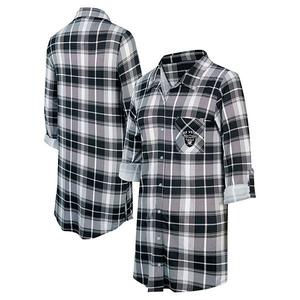 Женская ночная рубашка concepts sport black las vegas raiders ashford plaid knit Unbranded