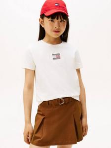 Детская футболка с пайетками и флагом Tommy Hilfiger, Ivory Silk