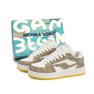 Скользостойкие износостойкие низкие скейтерские кеды унисекс WELKIN&WZWJ, белый