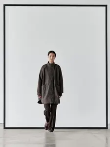 Длинная стеганая куртка Massimo Dutti, brown