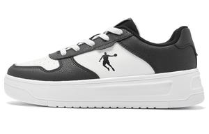 QIAODAN Нескользящие и износостойкие дышащие низкие кроссовки для скейтбординга для женщин, белые и черные