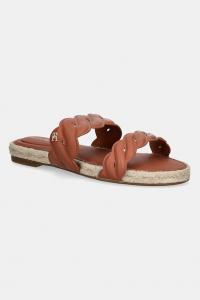 Кожаные шлепанцы LEATHER ROPE ESPADRILLE MULE Tommy Hilfiger, коричневый