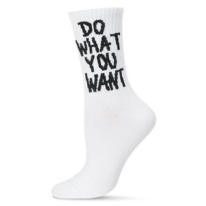 Женские носки do what you want из хлопковой смеси Memoi, White