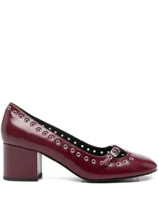 Туфли на блочном каблуке с люверсами Bibi Lou, красный