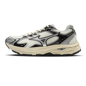 Кроссовки Racer S унисекс с низким верхом бежевый/черный/серебристый Mizuno