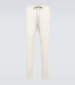 Хлопковые спортивные штаны Rick Owens, Natural